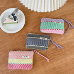 Load image into Gallery viewer, Woven Stripes Cosmetic Pouch Women Travel S5P875