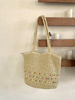 Load image into Gallery viewer, Large Capacity Straw Woven Beach Tote Shoulder Bag N6A087