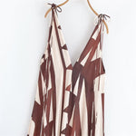 Load image into Gallery viewer, Vacation Printed Strap V Neck Sleeveless Dress Women N6A036