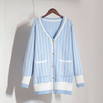 Load image into Gallery viewer, Houndstooth V-Neck Cardigan Women Multiple Colors N5A535