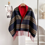 Load image into Gallery viewer, Plaid Faux Cashmere Scarf Women Autumn Winter Warm M5A327