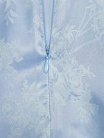 Load image into Gallery viewer, Blue Strapless Smocked Princess Satin Dress Women N5A939