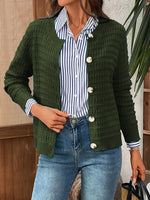 Load image into Gallery viewer, Solid Knit Cardigan Women Office Casual N6A206