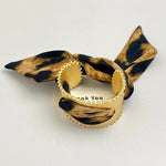 Load image into Gallery viewer, Vintage Gold Scarf Open Cuff Bangle Wide Statement N6F288