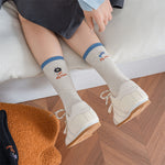 Load image into Gallery viewer, Contrast Color Block Cotton Mid Calf Socks M5A055