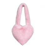 Load image into Gallery viewer, Sweet Punk Heart Bag Faux Fox Fur Crossbody Shoulder S5P773