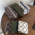 Load image into Gallery viewer, Vintage Embroidered Cotton Cosmetic Pouch N6J265