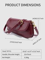 Load image into Gallery viewer, Burgundy Large Capacity Baguette Bag Commute Women N6C029