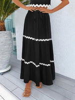 Load image into Gallery viewer, Ruffle Hem Boho Maxi Skirt Women N6C254