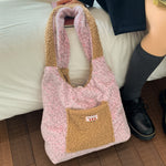 Load image into Gallery viewer, Lamb Wool Tote Bag Women Large Capacity Shoulder Bag S5P723