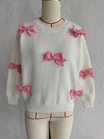 Load image into Gallery viewer, 3D Floral Cardigan Women Knit Open Front Round Neck N5A859