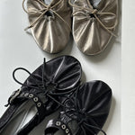 Load image into Gallery viewer, Ruffle Bow Mary Jane Shoes Round Toe Chunky Heel N6G245