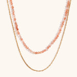 Load image into Gallery viewer, Twin Layer O Chain Necklace Steel Gold Plated S5P232