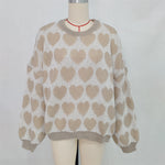 Load image into Gallery viewer, Short Knit Sweater Women Sweet Heart Jacquard N5A873