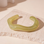 Load image into Gallery viewer, Freeform Marbled Bangle Acrylic Multi-Tone Circular S5P071