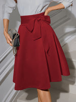 Load image into Gallery viewer, A Line Pleated Skirt Women Stretch Knit High Waist N5A699