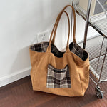 Load image into Gallery viewer, Reversible Tweed Tote Bag Large Capacity Two-Sided S5P740