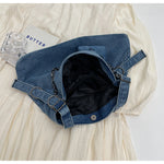 Load image into Gallery viewer, Women's Washed Denim Chain Strap Tote Bag N6J200