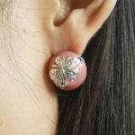 Load image into Gallery viewer, Enamel Dome Flower Earrings Women Elegant Versatile S5P923