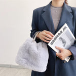 Load image into Gallery viewer, Bucket Tote Bag Women Large Capacity Faux Rabbit Fur S5P734