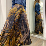 Load image into Gallery viewer, Retro Print Maxi Dress Women Multi color N5A516