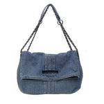 Load image into Gallery viewer, Women's Large Canvas Chain Strap Tote Bag N6J193