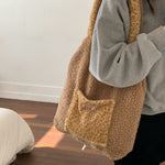 Load image into Gallery viewer, Lamb Wool Tote Bag Women Large Capacity Shoulder Bag S5P723