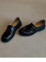 Load image into Gallery viewer, Genuine Leather Platform Loafers Women N6C141
