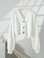 Load image into Gallery viewer, Solid Acrylic Knit Short Cardigan Women N6G261