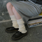 Load image into Gallery viewer, Lace Trim Ballet-Inspired Leg Warmers M5A125