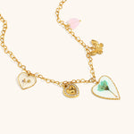 Load image into Gallery viewer, Color Gradient Heart Butterfly Necklace Steel S5P223