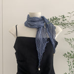 Load image into Gallery viewer, Diamond Scarf Women French Elegant Neck Tie Hair Band M5A322