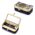 Load image into Gallery viewer, Women's Top-Grain Leather Snake-Print Jewelry Case N6J226