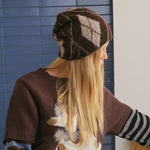 Load image into Gallery viewer, Diamond Pattern Alpaca Wool Blend Knit Beanie Unisex N6H209