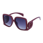 Load image into Gallery viewer, Square Sunglasses with Embellished Temple Women N6B213