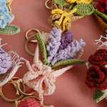 Load image into Gallery viewer, Intricate Crochet Bouquet Bag Charm Handmade N6G035