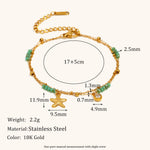 Load image into Gallery viewer, Starfish Bead Chain Steel 18K Plated Vintage S5P116