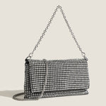 Load image into Gallery viewer, Crystal Embellished Shoulder Bag PU Poly Cotton S5P318