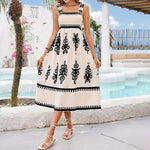 Load image into Gallery viewer, Elegant Contrast Print High Waist Bandeau Dress N6A077