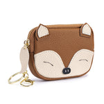 Load image into Gallery viewer, Cartoon Fox Embroidery Leather Coin Purse N6G052