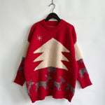 Load image into Gallery viewer, Christmas Tree Glitter Jacquard Sweater Women N5A660