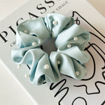 Load image into Gallery viewer, Solid Satin Pearl Scrunchie High Elasticity Women N6H184