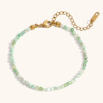 Load image into Gallery viewer, Natural Stone Chain Steel Gold Plated S5P250