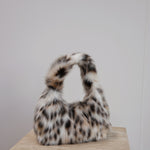 Load image into Gallery viewer, Faux Fur Y2K Leopard Underarm Purse Women S5P735