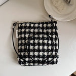 Load image into Gallery viewer, Black Red Chanel-inspired Tweed Crossbody Bag S5P709