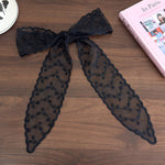 Load image into Gallery viewer, Black Lace Headband Scarf Long 130cm Women N6C009
