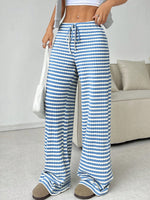 Load image into Gallery viewer, Casual Stripe Solid Elastic Waist Pants Women N5A730