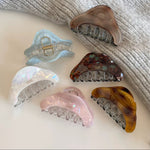 Load image into Gallery viewer, Retro Color Block Acetate Shark Clip Women Elegant S5P900