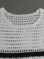 Load image into Gallery viewer, Knitted Color Block Vest Hollow Out Maxi Dress Women N6A071