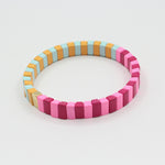 Load image into Gallery viewer, Macaron Elastic Bracelet Dual-Tone Enamel Alloy S5P043